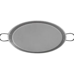 Plat paella flamme directe acier poli laminé Ø60cm 12-20 pers