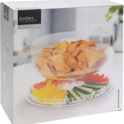 Plateau de service avec couvercle Ø30,5cm H20cm 890g
