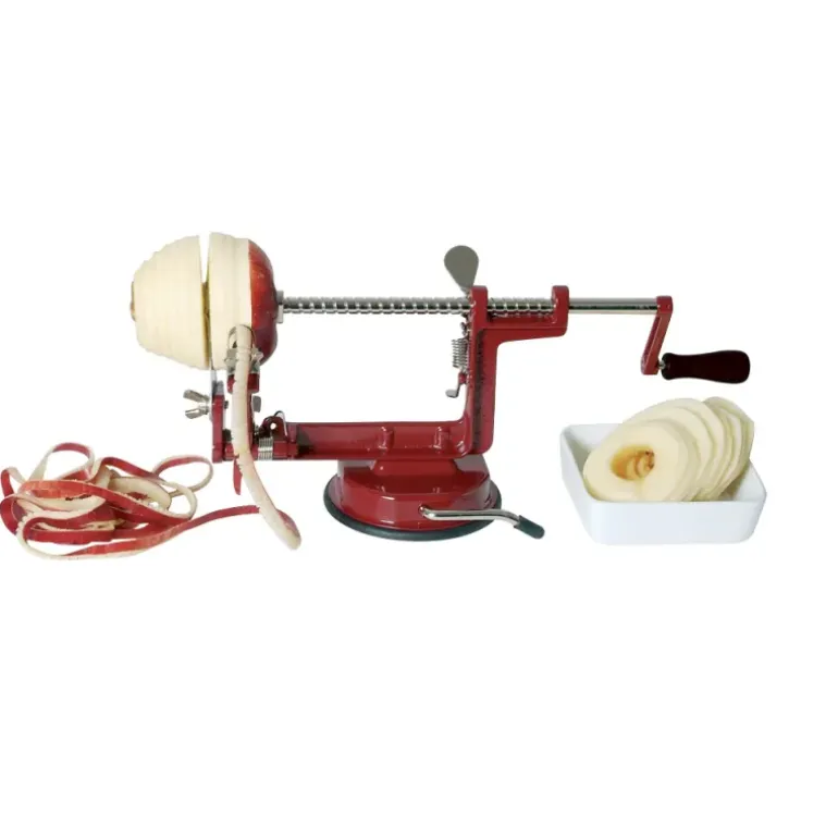 Pèle-pommes - Épluche, tranche et vide fixation ventouse