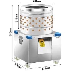 Plumeuse humide inox 154 doigts – Tambour Ø 60 cm