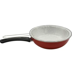 Poêle à friture 26 cm avec panier égouttoir en acier