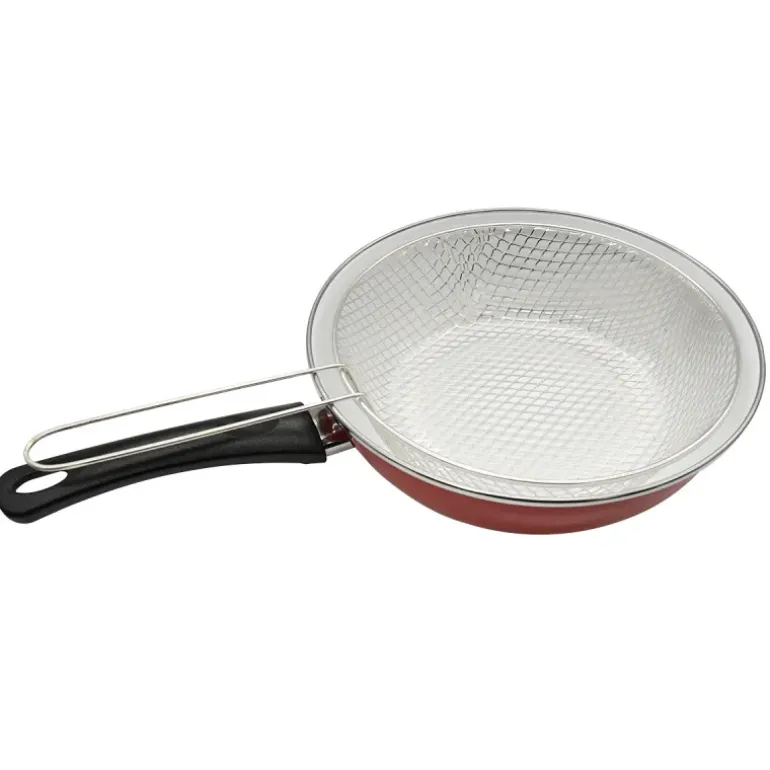 Poêle à friture 26 cm avec panier égouttoir en acier
