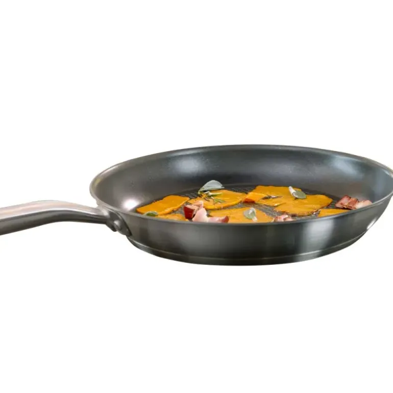 Poêle Virtuoso 250° revêtement antiadhésif acier inox noir Ø30 cm