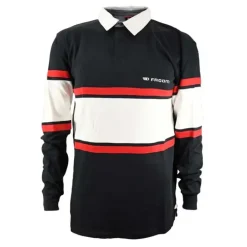 Polo FAST manches longues col classique coton bleu marine M à 3XL