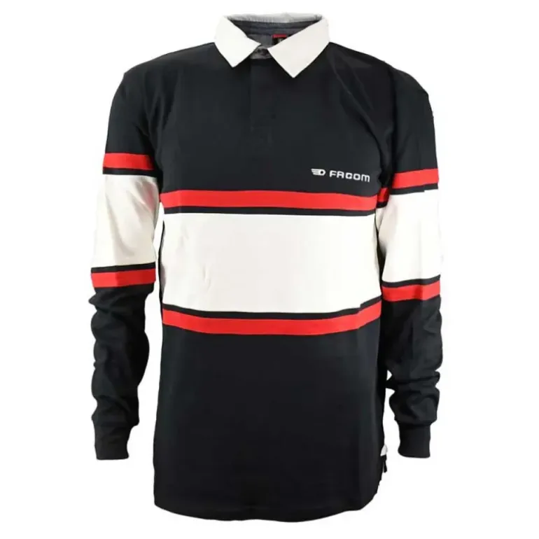 Polo FAST manches longues col classique coton bleu marine M à 3XL