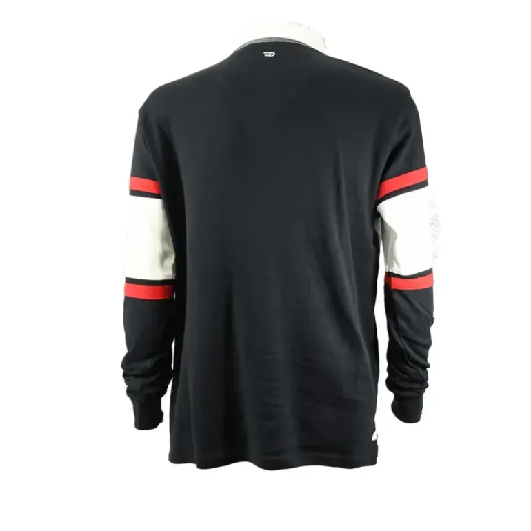 Polo FAST manches longues col classique coton bleu marine M à 3XL