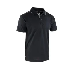 Polo Homme LMA® Noir - Manches Courtes Col Chemise