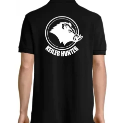 Polo Keiler Hunter noir manches courtes logo 2
