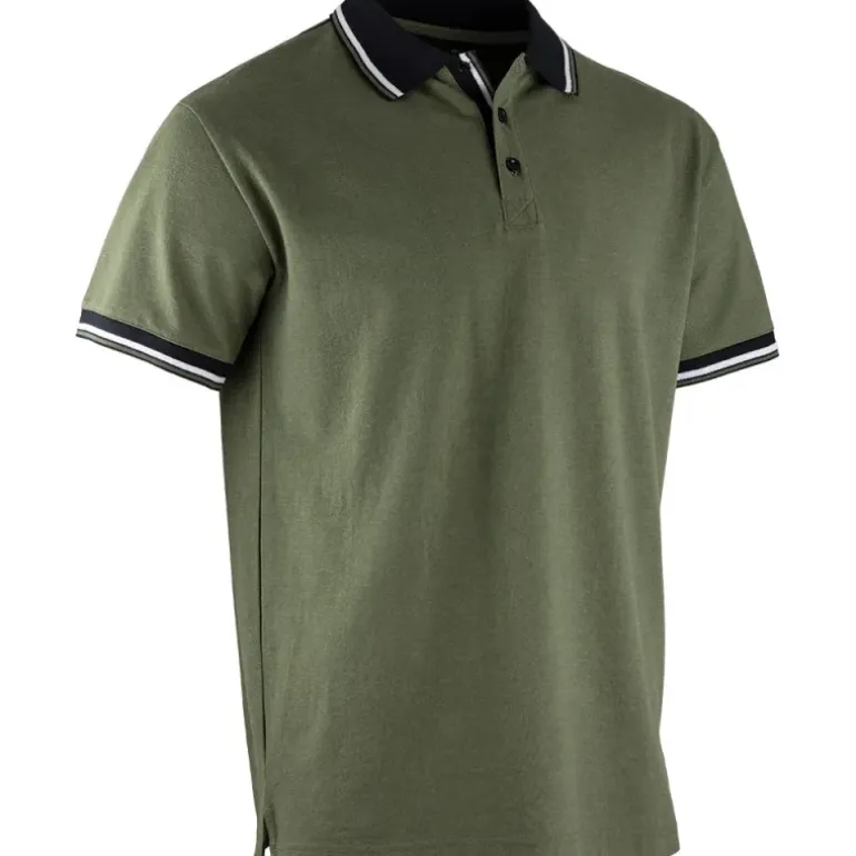 Polo manche courtes Lewis élégant coton polyester vert S à 3XL