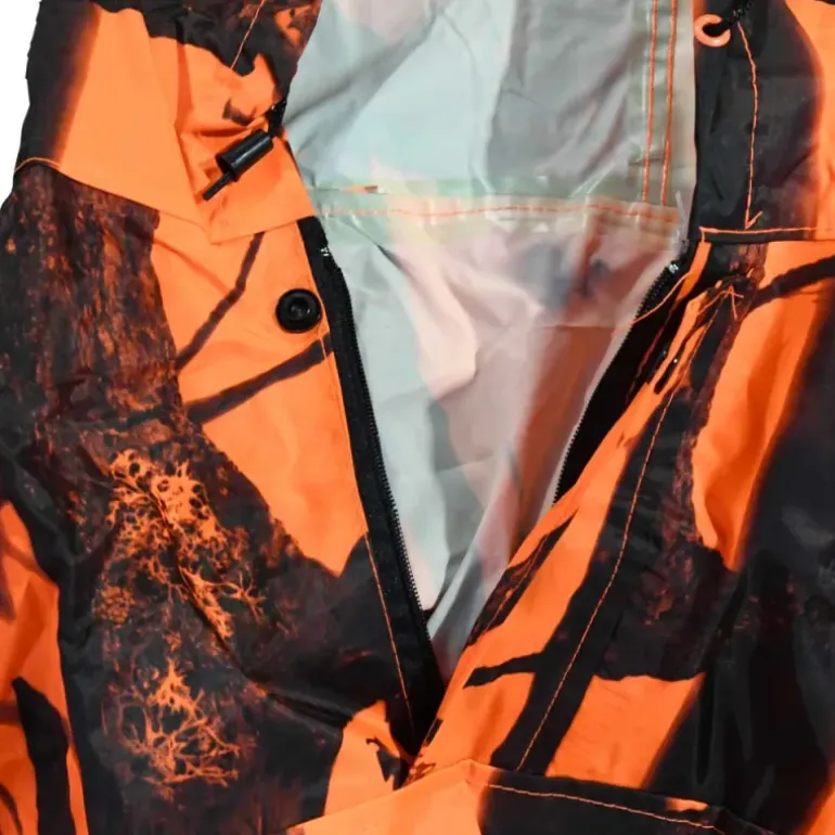 Poncho imperméable polyester enduit orange taille unique