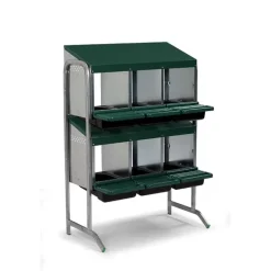 Pondoir poule pro vertical galvanisé 6 nids