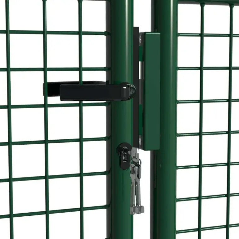 Portail 2 vantaux grillagé 3x1,5m - Maille 50mm - Vert