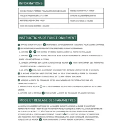 Portier automatique solaire télécommande et application Smartphone