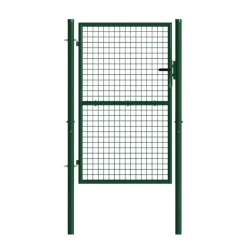 Portillon grillagé 1x1,5m maille 50mm vert avec serrure
