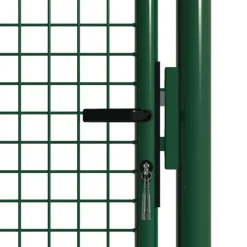 Portillon grillagé 1x1,5m maille 50mm vert avec serrure