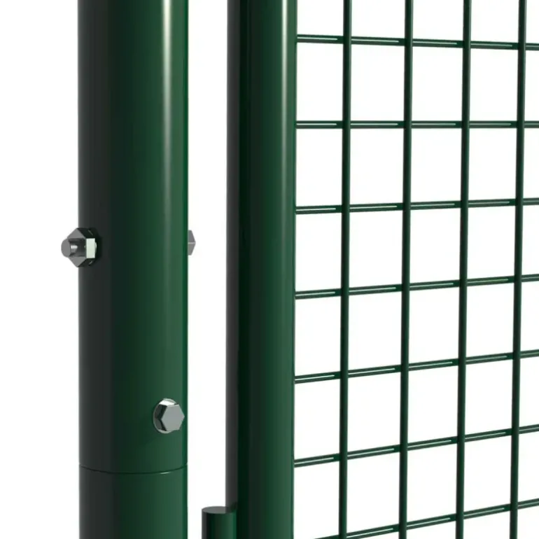 Portillon grillagé 1x1,5m maille 50mm vert avec serrure