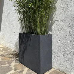 Pot de fleurs anthracite plastique 60 X 26 X 60 cm