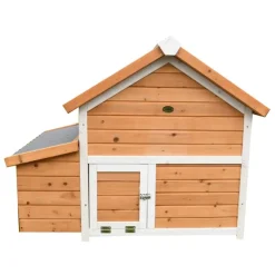 Poulailler bois 3 poules Confort toit plastique 112 x 77 x 92 cm