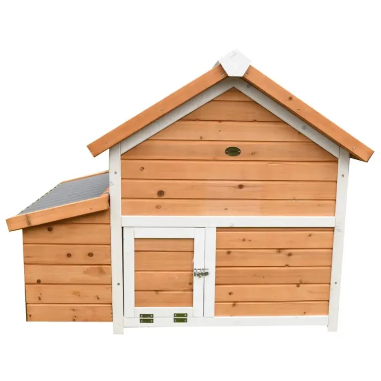 Poulailler bois 3 poules Confort toit plastique 112 x 77 x 92 cm