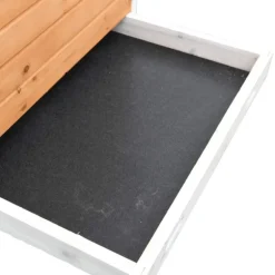 Poulailler bois 3 poules Confort toit plastique 112 x 77 x 92 cm