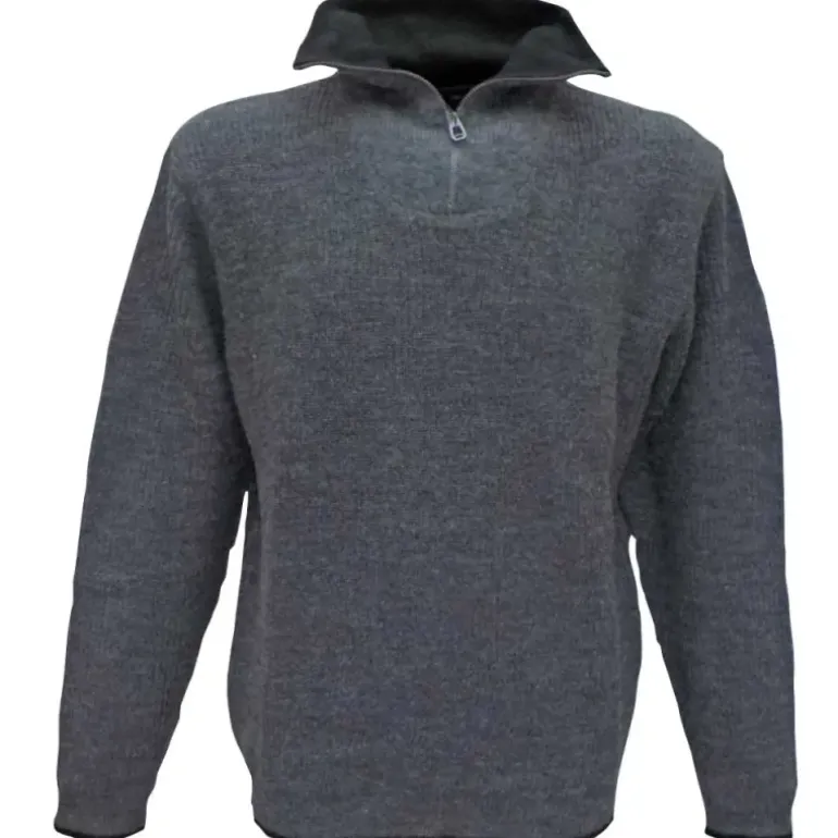 Pull camionneur Carmel gris 70% acrylique 30% laine