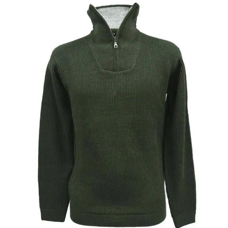 Pull col camionneur kaki Lorry taille S à 3XL