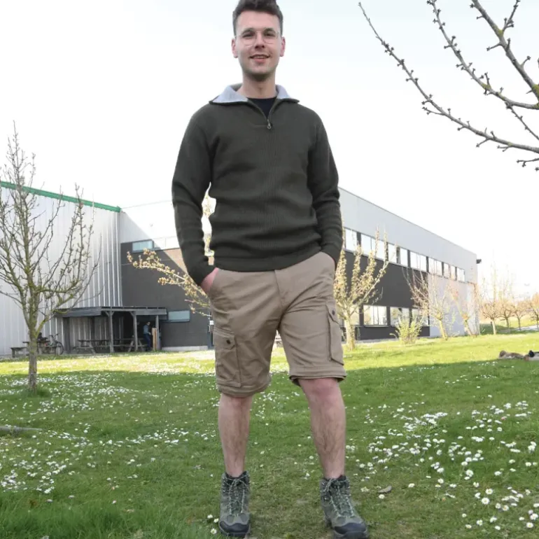 Pull col camionneur kaki Lorry taille S à 3XL