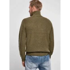Pull Troyer Olive à Col Camionneur - Brandit® Homme