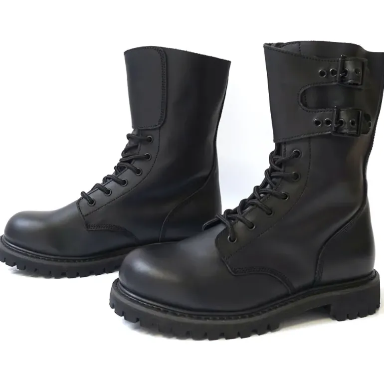 Rangers Militaires Cuir Noir - Semelle Goodyear® - Homme - DCA France