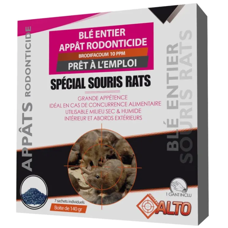 Raticide / souricide ALTO blé difénacum140g
