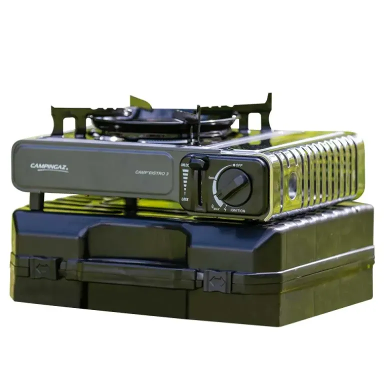 Réchaud à gaz portable Camp'Bistro 3 allumage Piezo 2200W 28x12cm