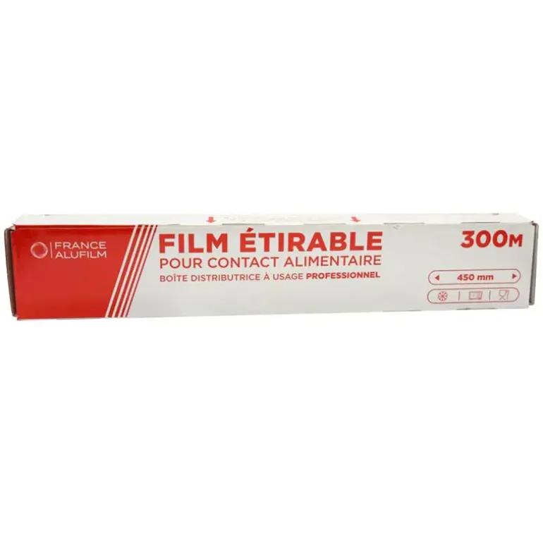 Rouleau de film étirable alimentaire 300 m x 30 cm