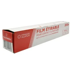 Rouleau de film étirable alimentaire 300 m x 30 cm