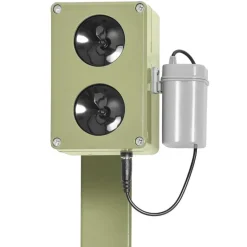 Répulsif électronique CHZ200 sur pied - Ultrasons anti-rongeurs et renards 2000m²