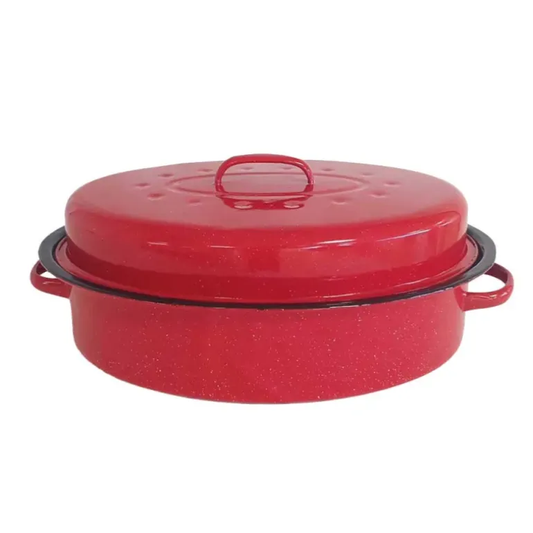 Rôtissoire rouge grand modèle 37x26,5x11,5cm 4L vapeur auto