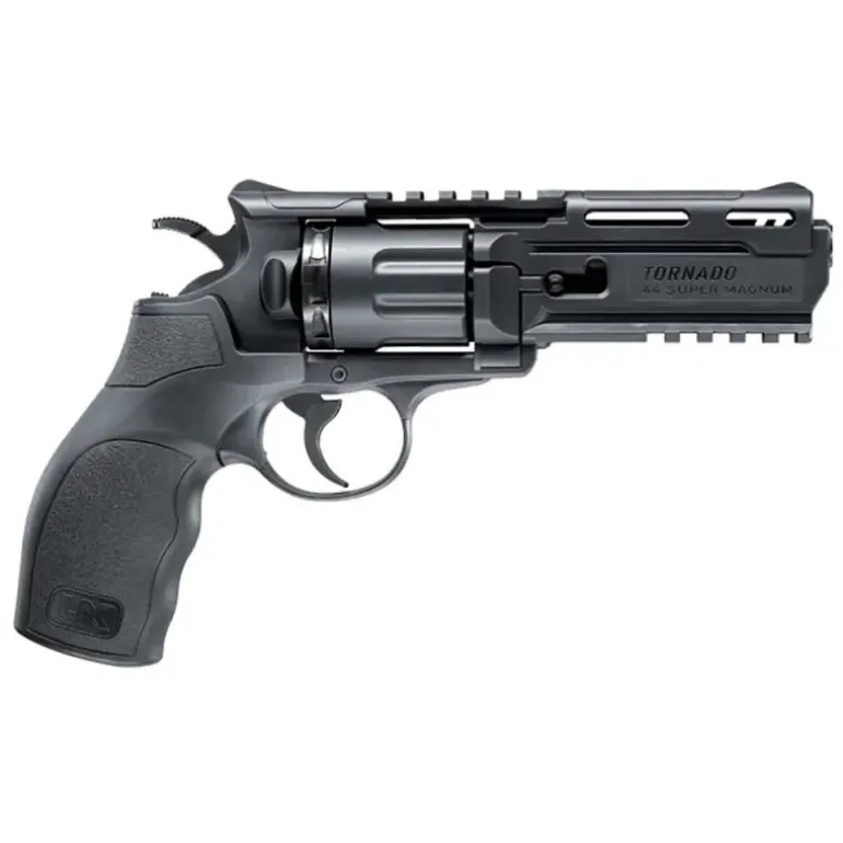 Révolver CO2 Tornado Billes d'acier 4,5mm 10 coups 130m/s L26cm