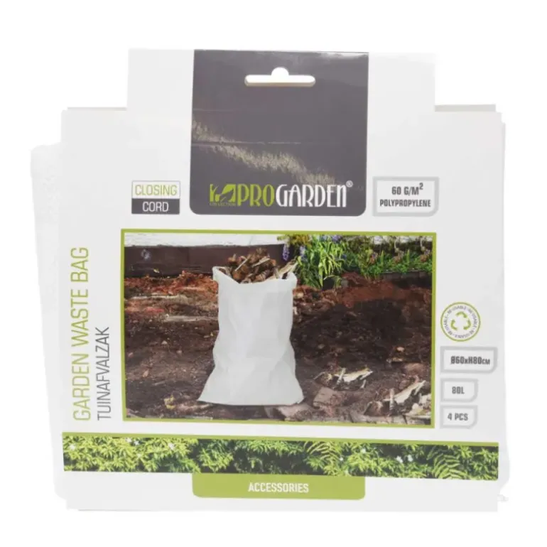 Sac à déchets jardin 60x80cm ficelle fermeture - Lot 4 pièces
