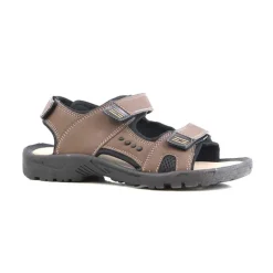 Sandales Homme Marron à Scratchs en Synthétique - Confort et Pratique