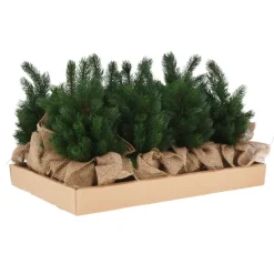 Sapin de Noël artificiel pot jute 19x19x30cm 315g 41 pointes