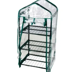 Serre 3 étagères 50x45x105cm mini-serre jardin plastique Progarden