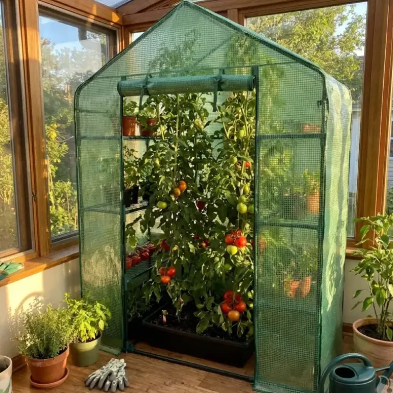 Serre de jardin avec étagères 143 x 73 x 195 cm