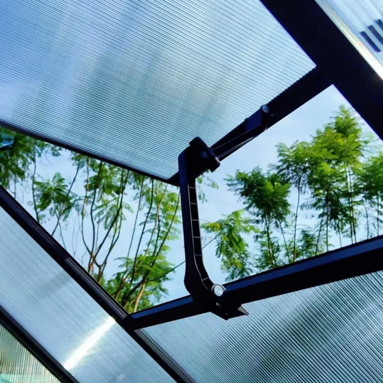 Serre de jardin en aluminium et polycarbonate 3,13 m² - 177x177x192