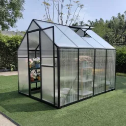 Serre de jardin en aluminium et polycarbonate 6,2 m² - 350x177x192 cm