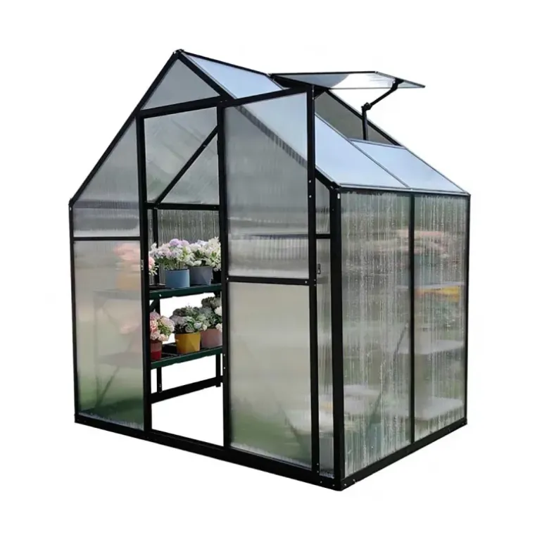 Serre de jardin en aluminium et polycarbonate 2,11 m² - 119x177x192cm -