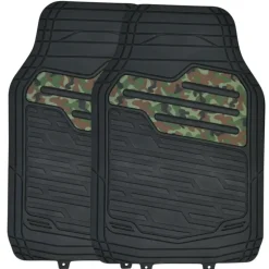 Set de 2 Tapis de Sol Avant anti glisse PVC recyclé Camo 67x45cm
