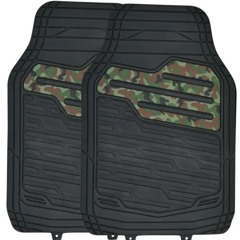 Set de 2 Tapis de Sol Avant anti glisse PVC recyclé Camo 67x45cm