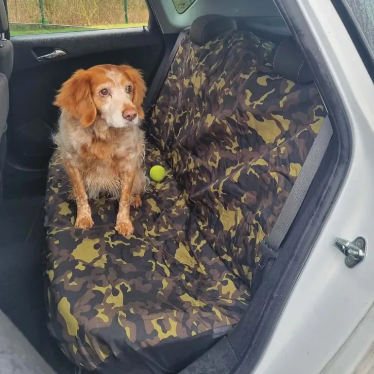 Set Housses de Voiture toile polyester noire et mousse Camo CE