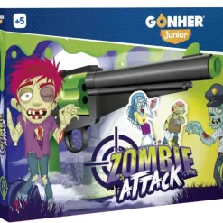 Set Zombie Attack Enfant - Pistolet 24 Balles + 4 Figurines