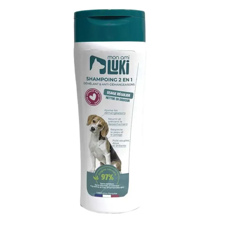 Shampoing 2en1 apaisant anti-démangeaisons chien 300ml