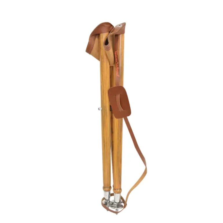 Siège de battue Luxe en frêne en croûte de cuir de buffle pliable 65cm